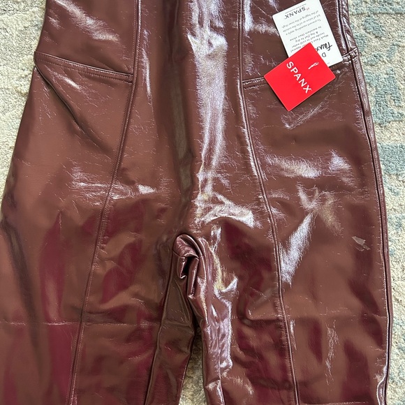 NWT Spanx Chocolate Brown Faux Leather Leggings in S (Never worn) - Picture 2 of 4